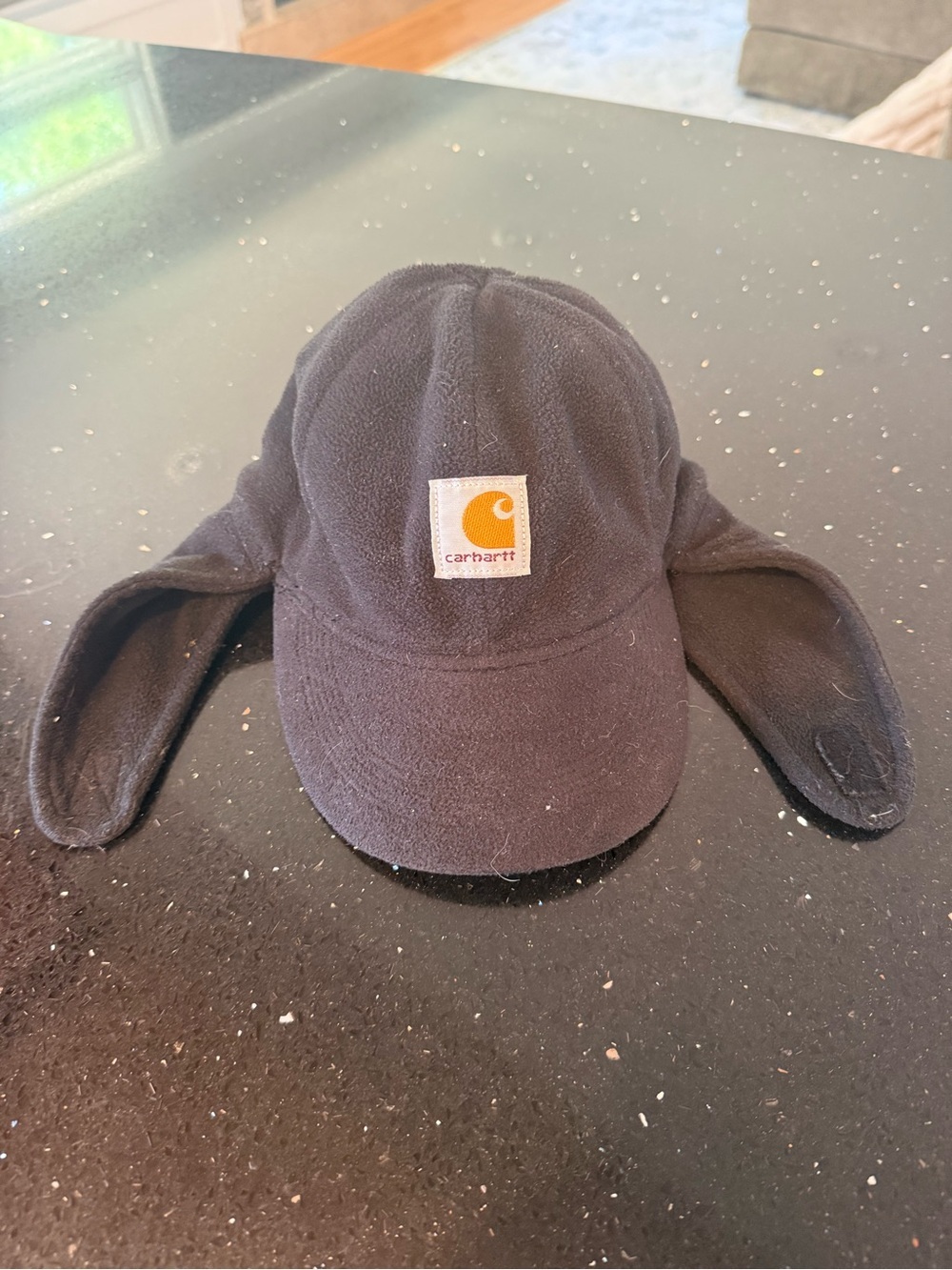 Carhartt Black Earflap Cap - Insulated Fleece Hat